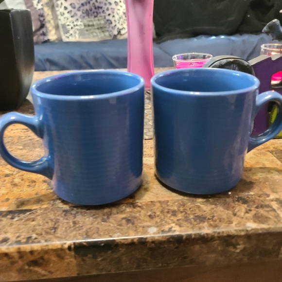 Vintage Blue Coffee Mugs x2 - Picture 3 of 4